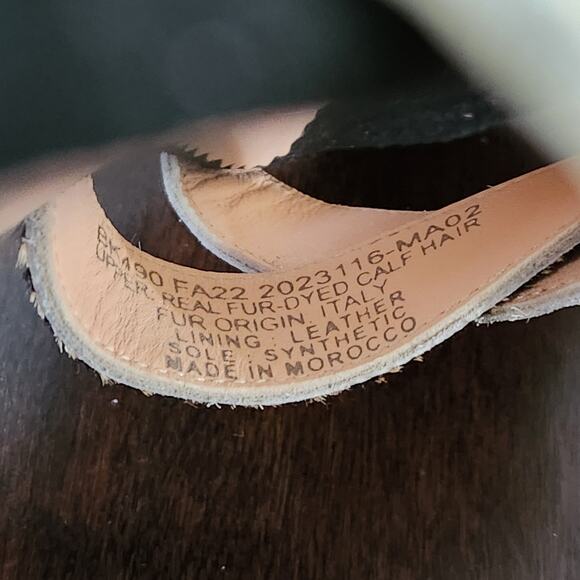 J. Crew Platform Calf Hair Zebra Stripe Sandals Size 8 - Picture 4 of 6